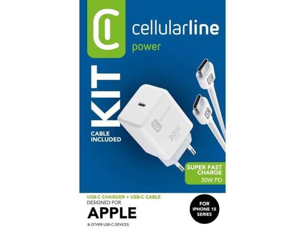 Cellularline 8018080468087, Innendørs, AC, 1 m, Hvit