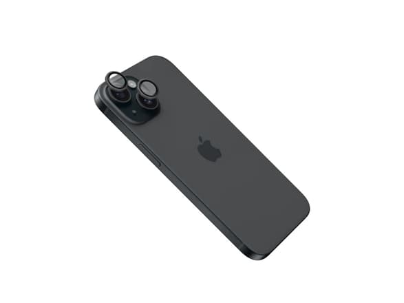 FIXED - Linsebeskytter for mobiltelefon - svart - for Apple iPhone 16, 16 Plus