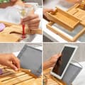 Miniatyrbild 8 av 8: Förlängningsbar badkarsbricka i bambu Trayth InnovaGoods