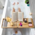 Miniatyrbild 1 av 8: Förlängningsbar badkarsbricka i bambu Trayth InnovaGoods