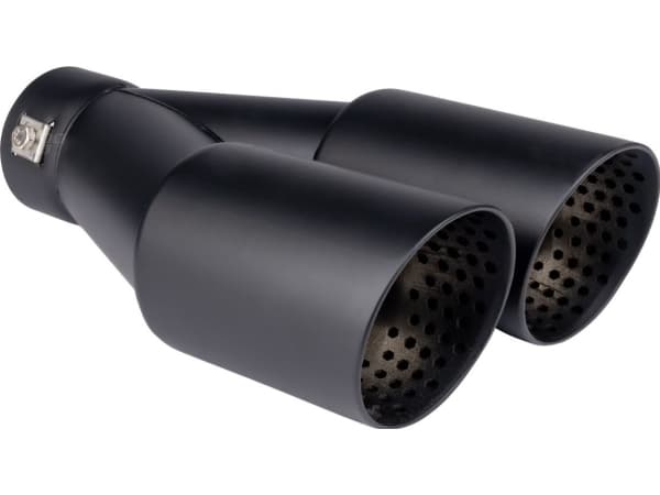 AMiO eksospottespiss, rustfritt stål, dobbel matt svart amio-04063