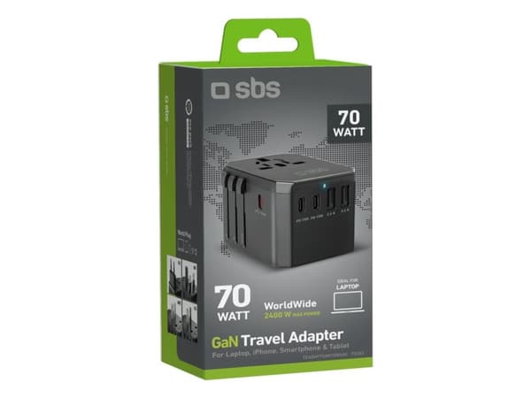 SBS TEADAPTGAN70WUNI, Innendørs, AC, Sort