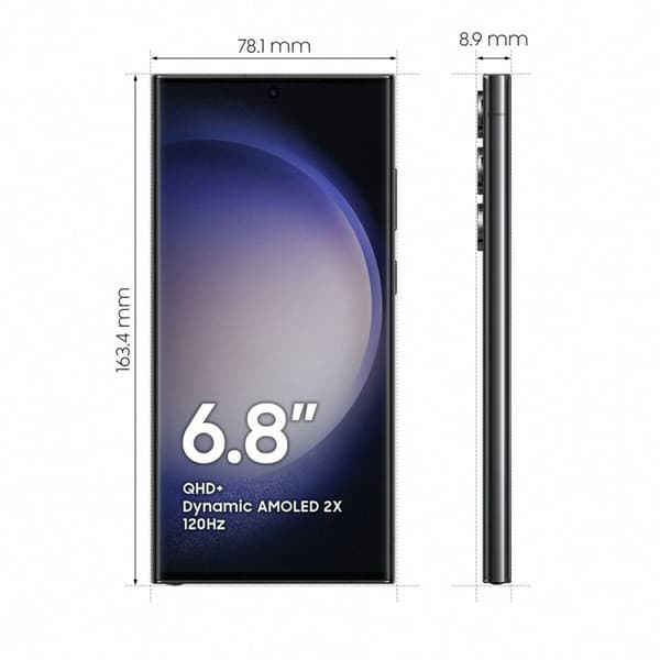 Älypuhelimet Samsung Galaxy S23 Ultra 6,8" Qualcomm Snapdragon 8 Gen 2 8 GB RAM 256 GB Musta