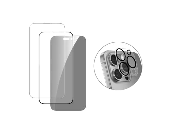 4smarts 541191, Sort, Grå, Gjennomsiktig, Hvit, 9H, Apple, iPhone 16 Pro Max, 240 g, 45 mm