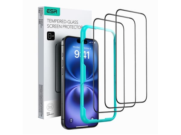 esr 1D73400201, Apple, iPhone 16 Plus, Slagbestandig, Ripebestandig, Gjennomsiktig, 3 stykker