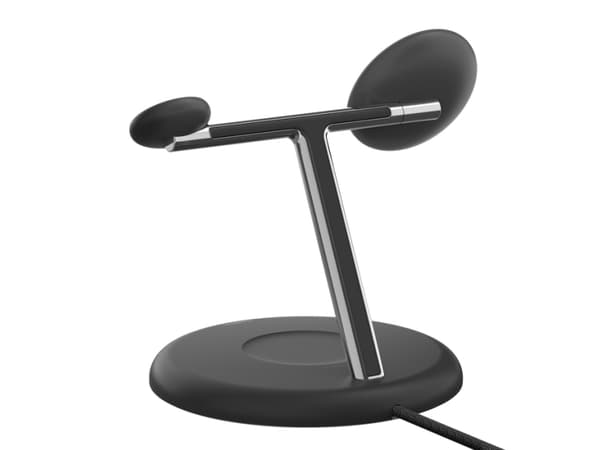 Belkin BoostCharge Pro 3-in-1 - Trådløst ladestativ - magnetisk med Qi2 + AC-strømadapter - 15 watt - Fast Charge - svart