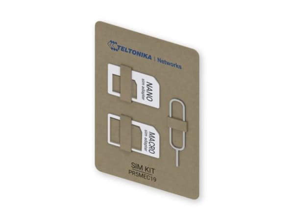 Teltonika PR5MEC19, SIM-kortadapter, Micro-SIM, Nano-SIM, SIM i full størrelse, 2 stykker, Grå, Rustfritt stål