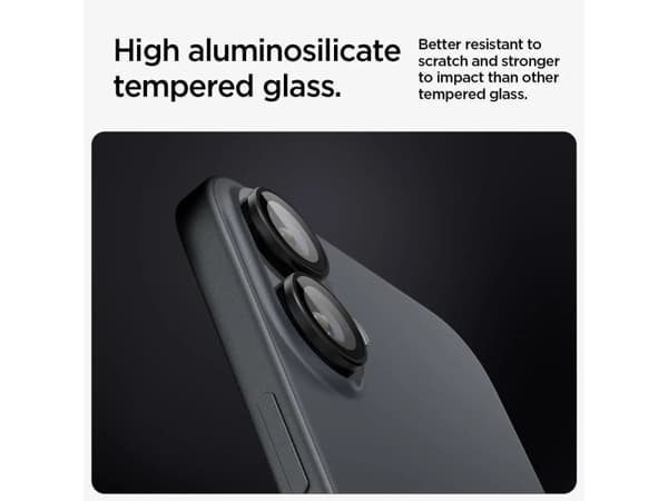Spigen Glas.tR EZ Fit Optik Pro, Apple, iPhone 16 Plus / iPhone 16, läpinäkyvä, läpinäkyvä, 2 stk