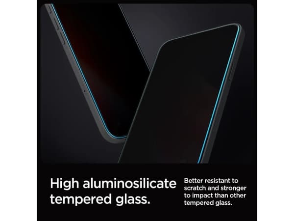 Spigen GLAS.tR Privacy HD, Apple, iPhone 16 Pro Max, Slagtålig, Reptålig, Transparent, 1 styck