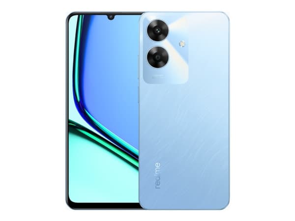 Realme Note 60 - 4G smarttelefon - dobbelt-SIM - RAM 6 GB / Internminne 128 GB - microSD slot - 6.74" - 1604 x 720 pixels (90 Hz) - 2x bakkameraer 32 Blå