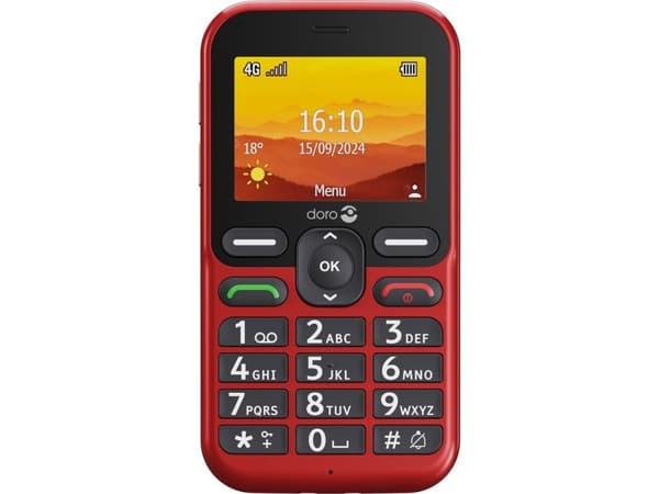 DORO Leva L11 - 4G funksjonstelefon - RAM 64 MB / Internminne 128 MB - microSD slot - LCD-display (TFT) - 320 x 240 piksler (60 Hz) - rear camera 2 M