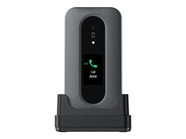 DORO Leva L31 - 4G funktionstelefon - RAM 64 MB / Internminne 128 MB - microSD slot - LCD display (TFT) - 320 x 240 pixlar (60 Hz) - rear camera 2 MP Svart, Vit