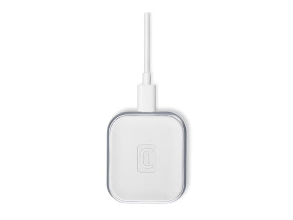 Cellularline AIRPODWIRBASEW, Innendørs, USB, 5 V, Trådløs lading, 1,6 m, Sølv, Hvit