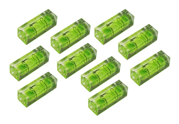 Sats med 10 flaskor 10x10x29 mm, gröna
