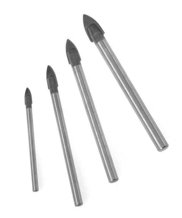 Sats med 4 borrkronor för glas, kakel, spegel (3, 5, 6, 8 mm)