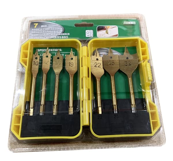 Spade bits träborrmaskiner (7 st)