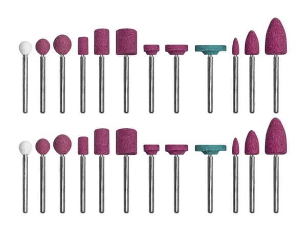 Sats med 24 små slipstift för alla borr- och fräsmaskiner (3 mm skaft)
