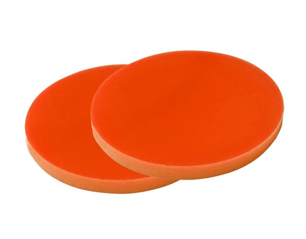 Sæt med 30 plastskiver (3x30 mm, akryl, PMMA, orange)