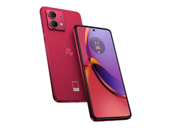 Motorola Moto G84 - 5G smarttelefon - dobbelt-SIM - RAM 8 GB / Internminne 256 GB - pOLED display - 6.5" - 2400 x 1080 piksler (120 Hz) - 2x bakkamer Rød
