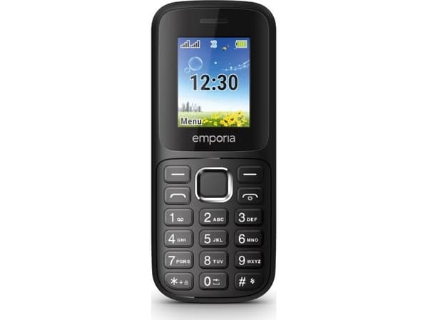 Emporia emporiaFN313, Bar/Sperre, Enkelt SIM, 4,5 cm (1.77"), 1 MP, 800 mAh, Sort Sort