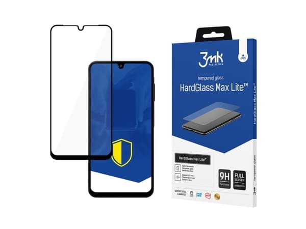 3MK HardGlass Max Lite, Samsung, Galaxy A16, Reptålig, Svart, Transparent, 1 styck