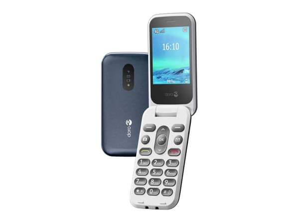 DORO 2821 - 4G funksjonstelefon / Internminne 17 MB - microSD slot - 320 x 240 piksler - rear camera - blå