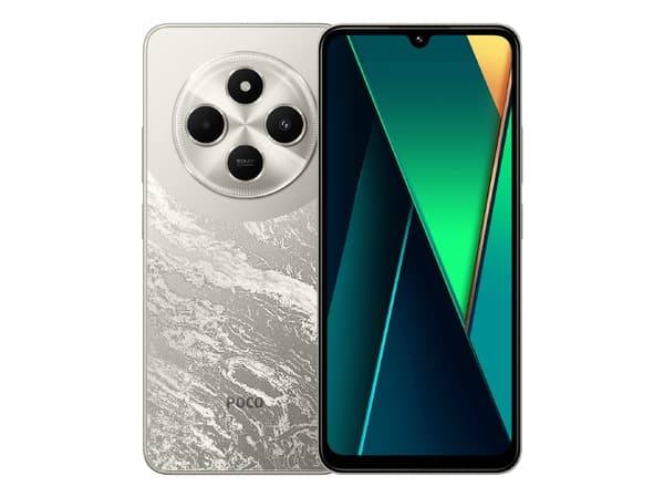 Xiaomi POCO C75 - 4G pekskärmsmobil - dual-SIM - RAM 6 GB / Internminne 128 GB - 3 st. bakre kameror - front camera Guld