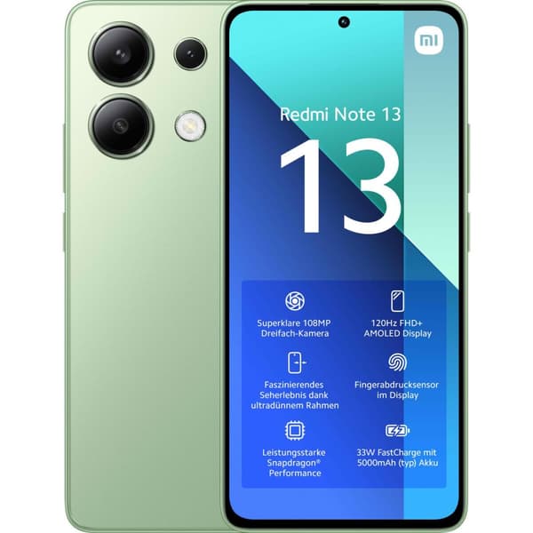 Smartphone Xiaomi REDMI NOTE 13 6,67" Snapdragon 685 6 GB RAM 128 GB Grøn Mint mint green Grøn, Mintfarve