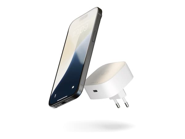 ZENS - Trådløst ladestativ / strømadapter - 18 watt (24 pin USB-C) - hvit Hvit