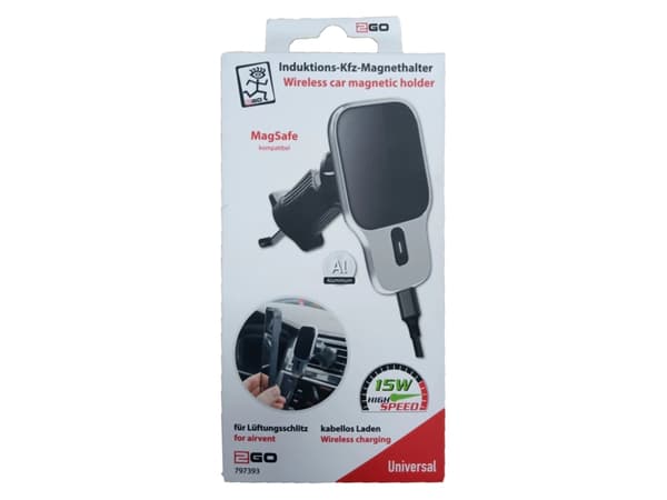 2GO AirClip, Automatisk, Cigartenner/lighter, Trådløs lading, Sort