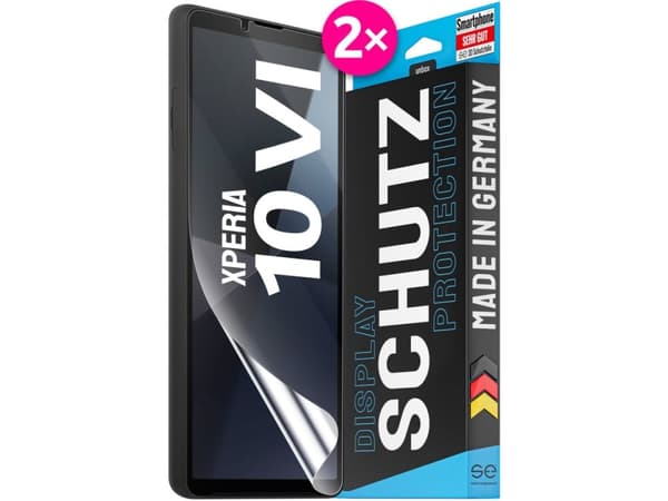 Smart Engineered SE0-F0101-0514-24-M, Sony, Xperia 10VI, Slagbestandig, Ripebestandig, Sjokkresistent, Gjennomsiktig, 2 stykker