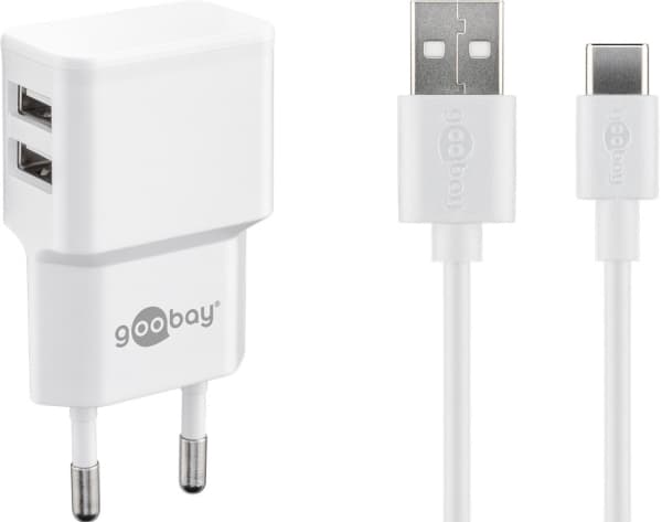 Goobay 44987, Sisätila, AC, 5 V, 1 m, Valkoinen