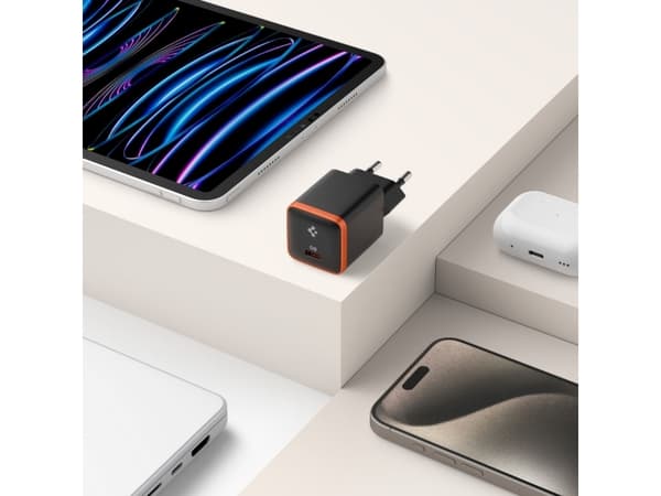 Spigen ArcStation Essential 30W, inomhus, AC, Svart