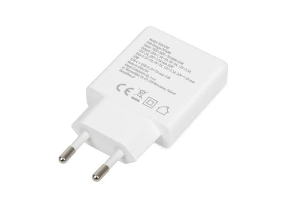iBOX C-43 - Strømadapter - 30 watt - 3 A - Huawei Fast Charge, QC 3.0, AFC, SCP, Apple 2.4A, USB BC 1.2, Power Delivery 3.0 + PPS - 2 utgangskontakte