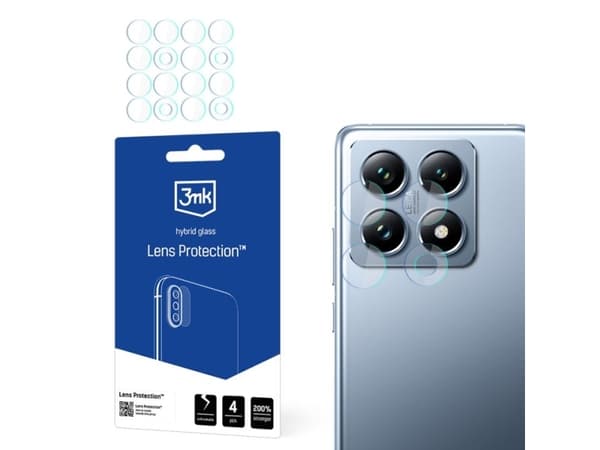 3MK Lens Protection, Xiaomi, 14T, 14T Pro, Break resistant, Reptålig, Transparent, 16 styck