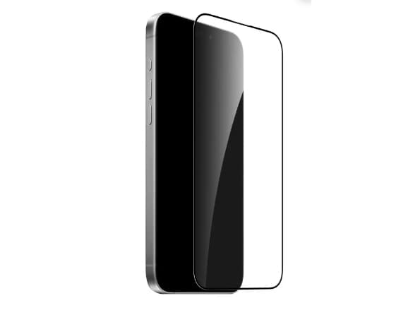 PURO PUSDGFRAIPHONE1661, Apple, iPhone 16, Slagbestandig, Ridseresistent, Splintfri, Sort, Transparent, 1 stk