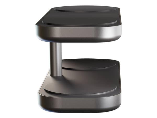 ZENS Quattro Charger Pro 4 - Trådløst ladestativ + AC-strømadapter - 15 watt - 4 utgangskontakter (magnetisk) - svart