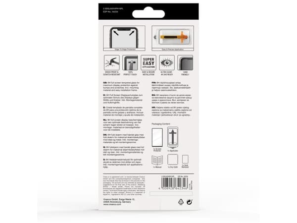 Vivanco 64234, Apple, iPhone 16 Plus, Støtbestandig, Skittbestandig, Slagbestandig, Ripebestandig, Sort, Gjennomsiktig, 1 stykker