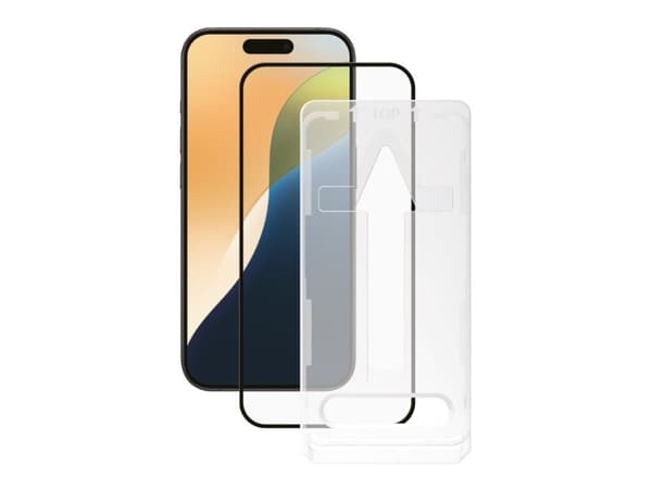 Vivanco 64234, Apple, iPhone 16 Plus, Støtbestandig, Skittbestandig, Slagbestandig, Ripebestandig, Sort, Gjennomsiktig, 1 stykker