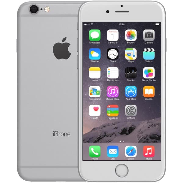 iPhone 6 Silver 64 GB Klass C 100% batteri (refurbished)