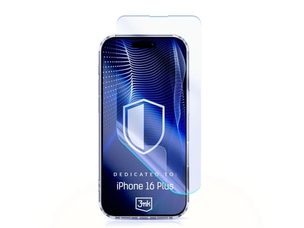 3MK FlexibleGlass Pro, Apple, iPhone 16 Plus, Fallsäker, Reptålig, Slagtålig, 1 styck