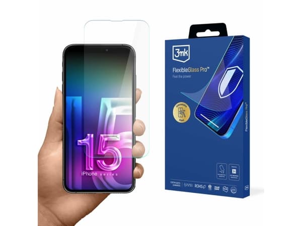 3MK FlexibleGlass Pro, iPhone 15, 1 stk