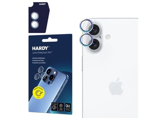 3MK Hardy Lens Protection Pro, Apple, iPhone 16 Plus, iPhone 16, Scratch resistant, Shatterproof, Transparent, 1 pc(s)
