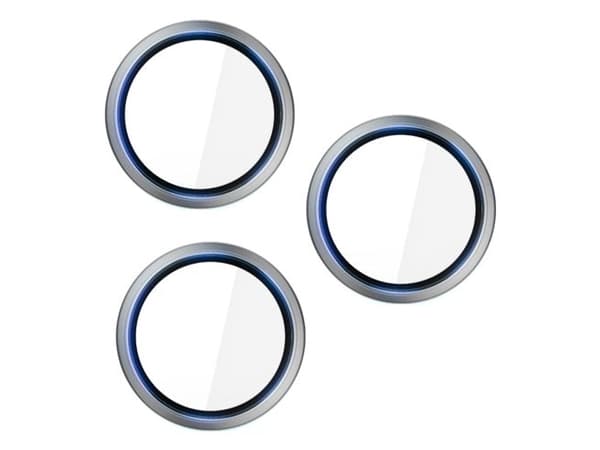 3MK Hardy Lens Protection Pro, Apple, iPhone 16 Pro Max, iPhone 16 Pro, Reptålig, Splitterskyddad, Silver, Titan, Transparent, 1 styck