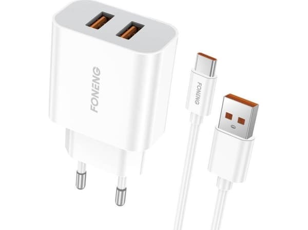 Foneng EU45 Type-C kaksois-USB-laturi