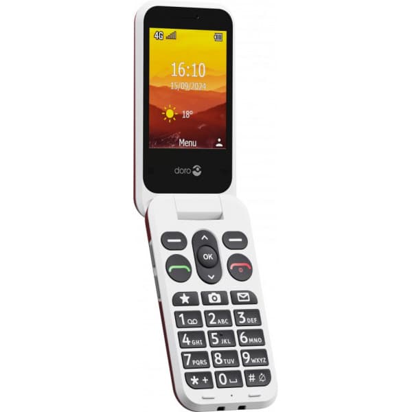 Doro Leva L31 - grundtelefon, rød / hvid
