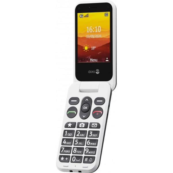 Doro Leva L31 -basistelefon, sort / hvid