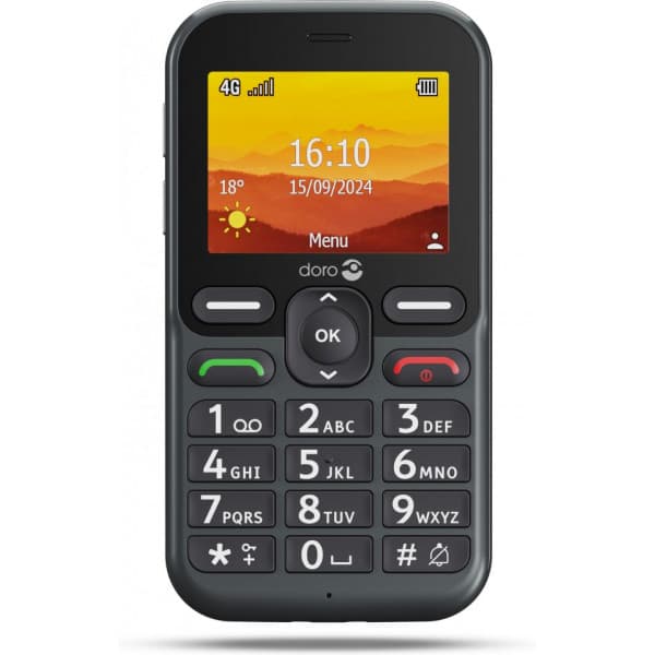 Doro Leva L11 -grundtelefon, sort