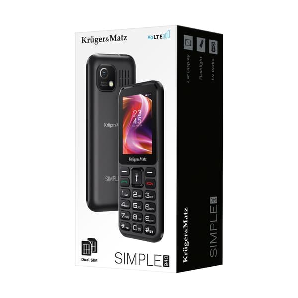 Kruger&Matz Enkel KM0940 4Ga GSM-telefon