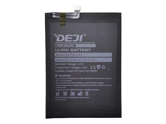 Extra Digital SM220557, Batteri, Xiaomi, Xiaomi Poco X3, Xiaomi Pocophone X3, Xiaomi Pocophone X3 Poco X3, Xiaomi Poco X3 NFC M2007J20CG...., Svart,